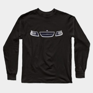 Saab 9-5 1st generation facelift classic car minimalist grille Long Sleeve T-Shirt